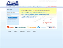 Tablet Screenshot of omegaflights.com